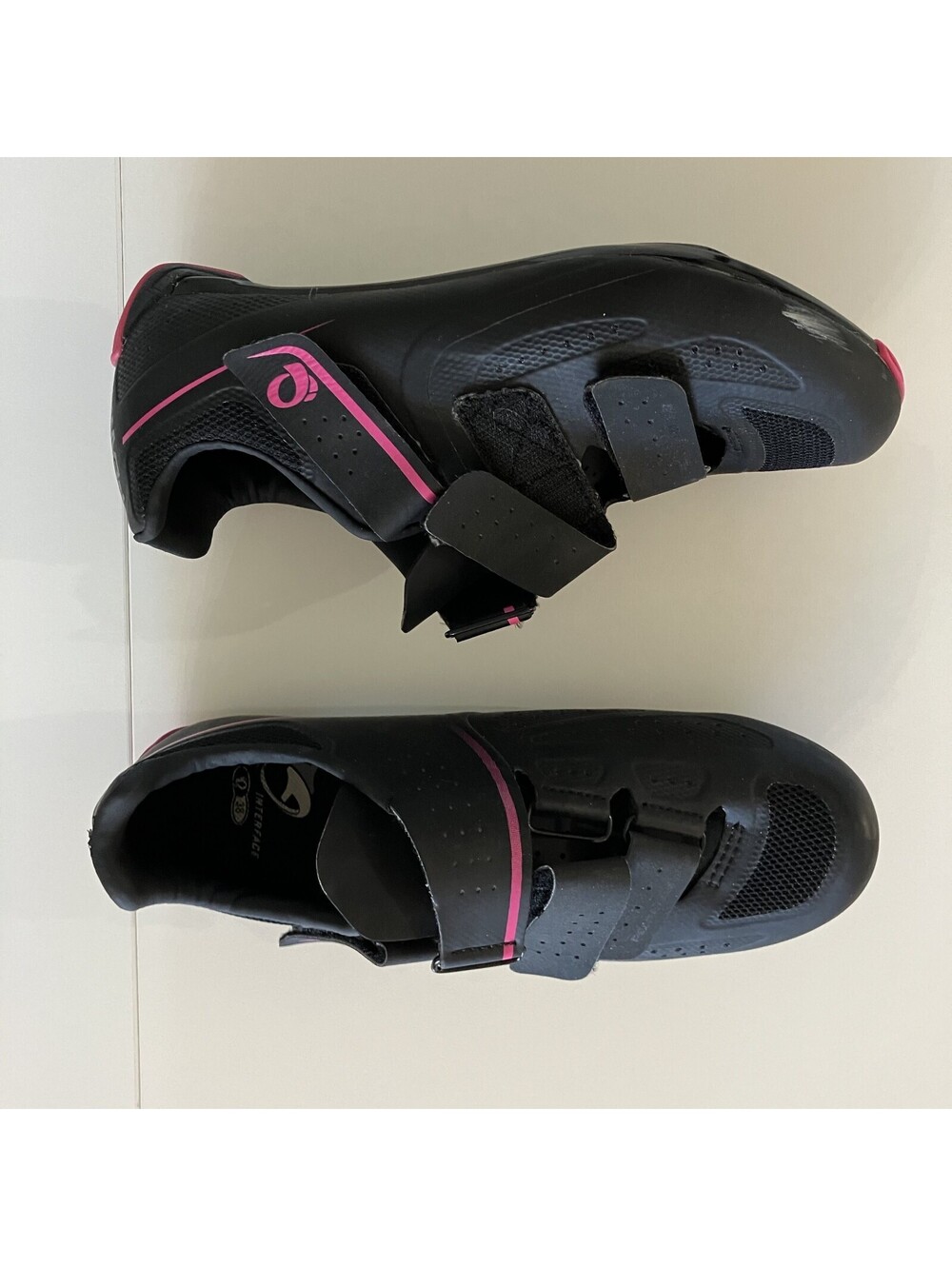 Pearl Izumi Womens All Road Clip In Cycling Shoes Sz 38 7.5 Spin Class Hook Loop